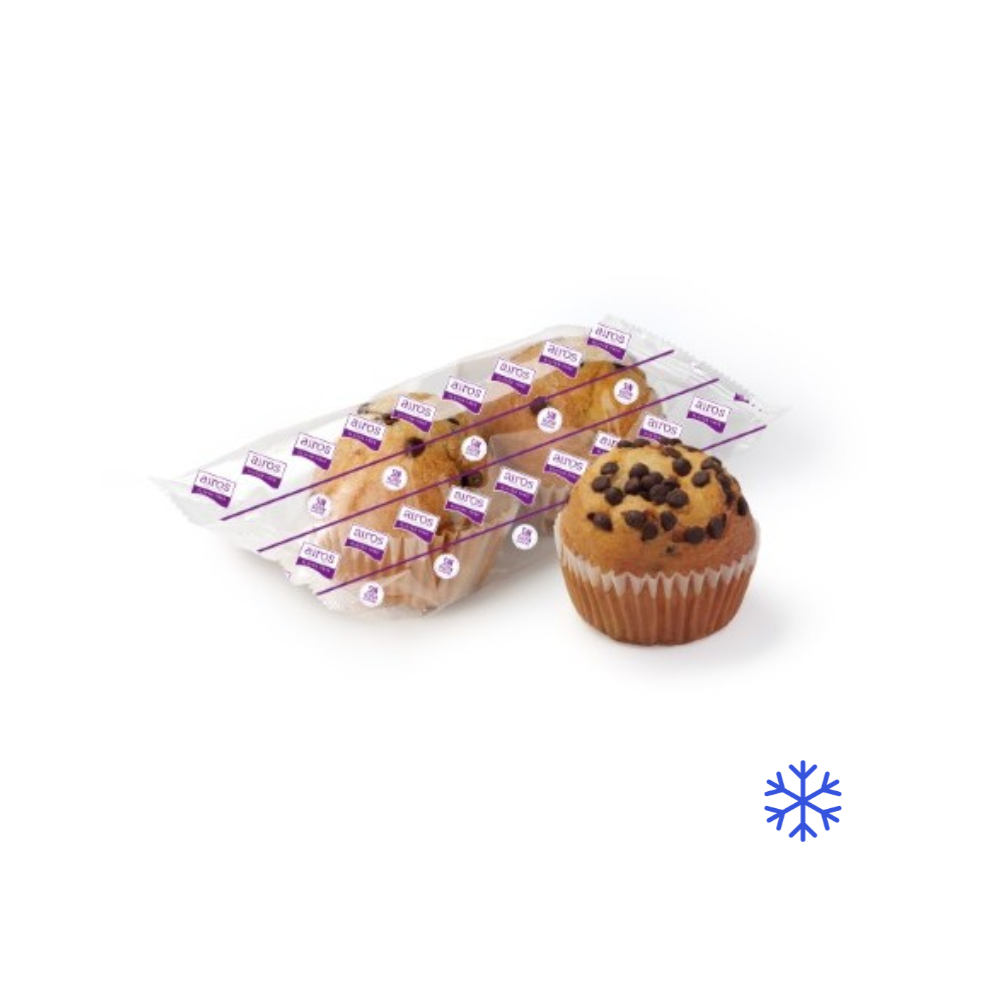 AIROS - MAGDALENAS CONGELADAS PEPITAS CHOCOLATE BIPACK 70g x 25 unidades