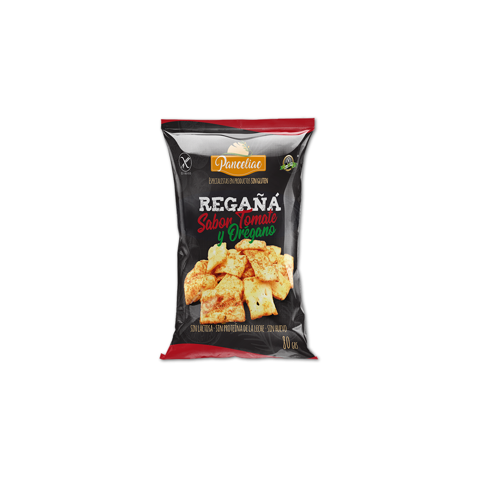 Regañas sabor tomate y orégano Panceliac 80 gr.