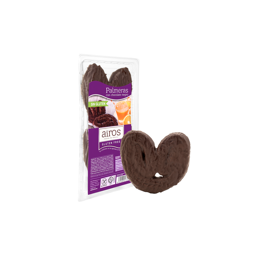 Palmeras con Chocolate Negro - 150 grs