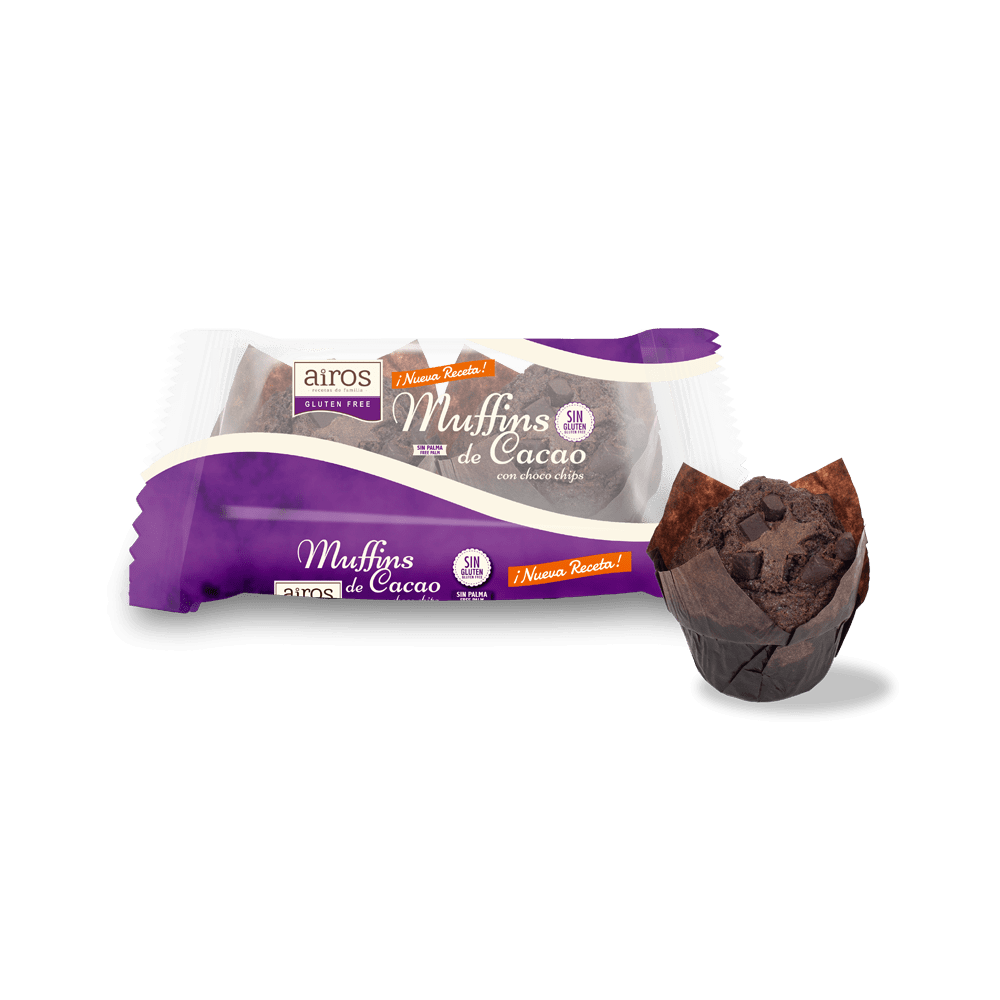 Muffins de Cacao con choco chips - 170 grs.