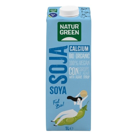 Bebida de Soja Calcio Bio 1 l. - Sin Gluten - NaturGreen