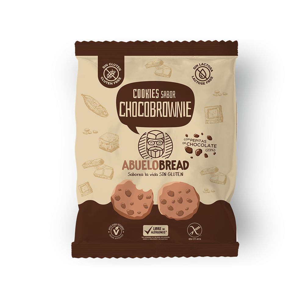 Galletas ChocoBrownie 150 grs. Sin gluten - AbueloBread