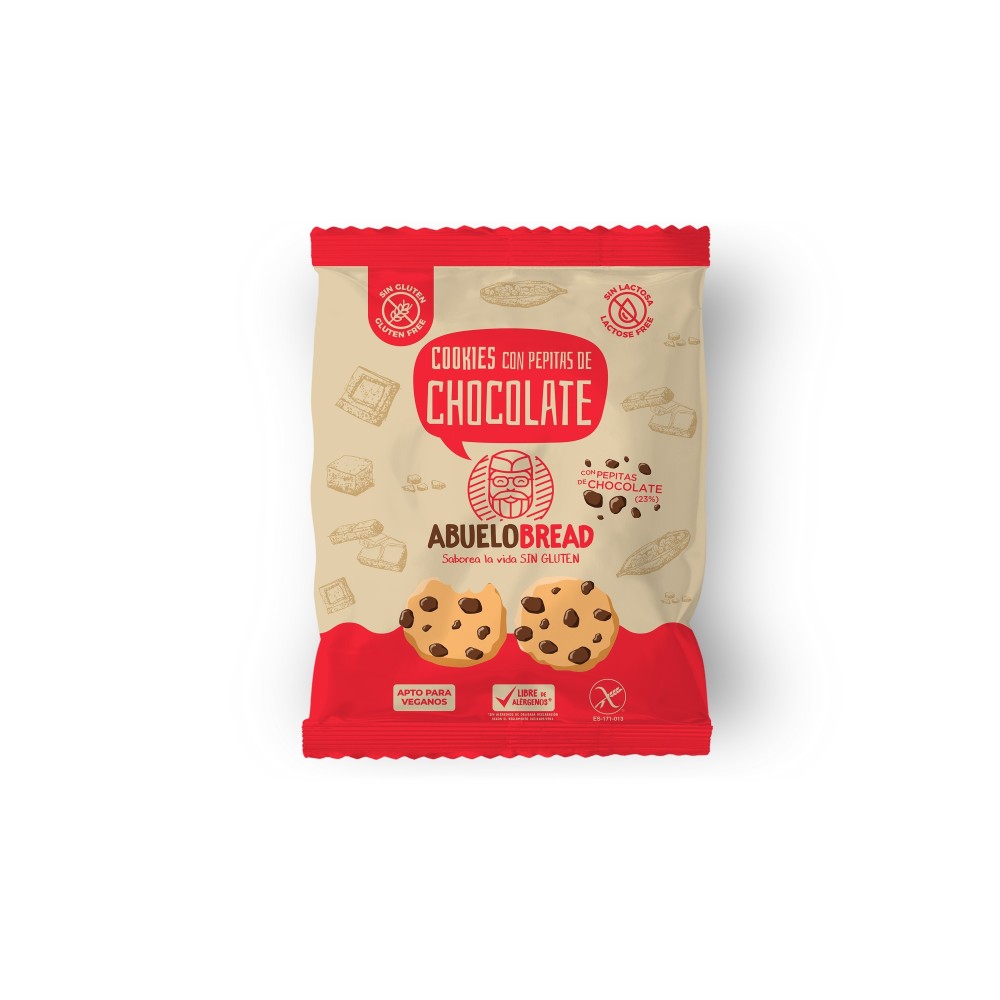 Galletas con Pepitas de Chocolate 150 grs. Sin gluten - AbueloBread