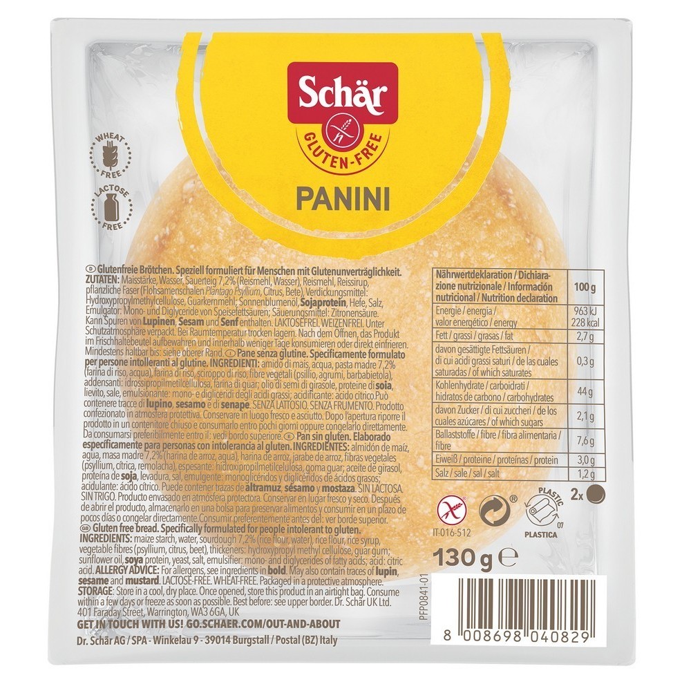 Panini Sin gluten Schär - 2x65g