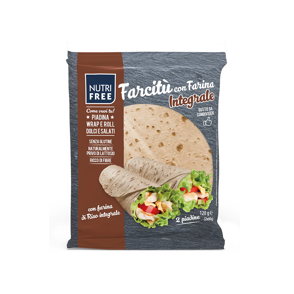 Piadina Integrale 120 g - Sin gluten - Nutrifree