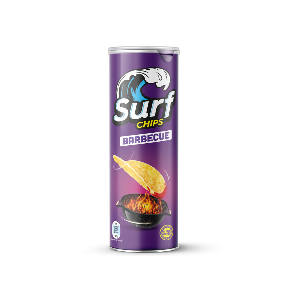Patatas Sabor Barbacoa 160 g - Sin gluten  - Surf Chips