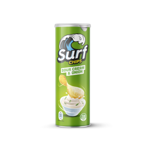 Patatas Sabor Sour Cream & Onion 160 g - Sin gluten  - Surf Chips