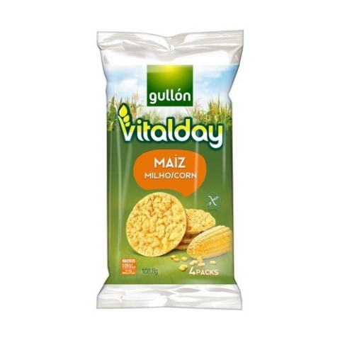 Vitalday - Tortitas de Maiz 108, 8 g - Sin gluten - Gullón