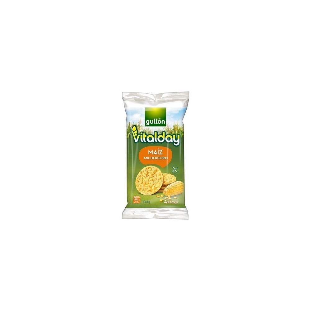 Vitalday - Tortitas de Maiz 108, 8 g - Sin gluten - Gullón