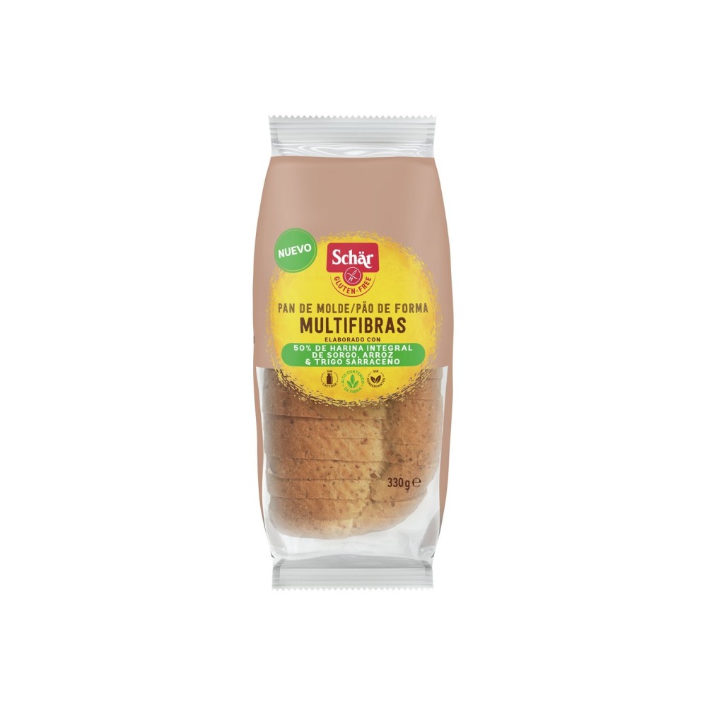 Pan de Molde Multifibras Sin gluten - Schär - 330 g.